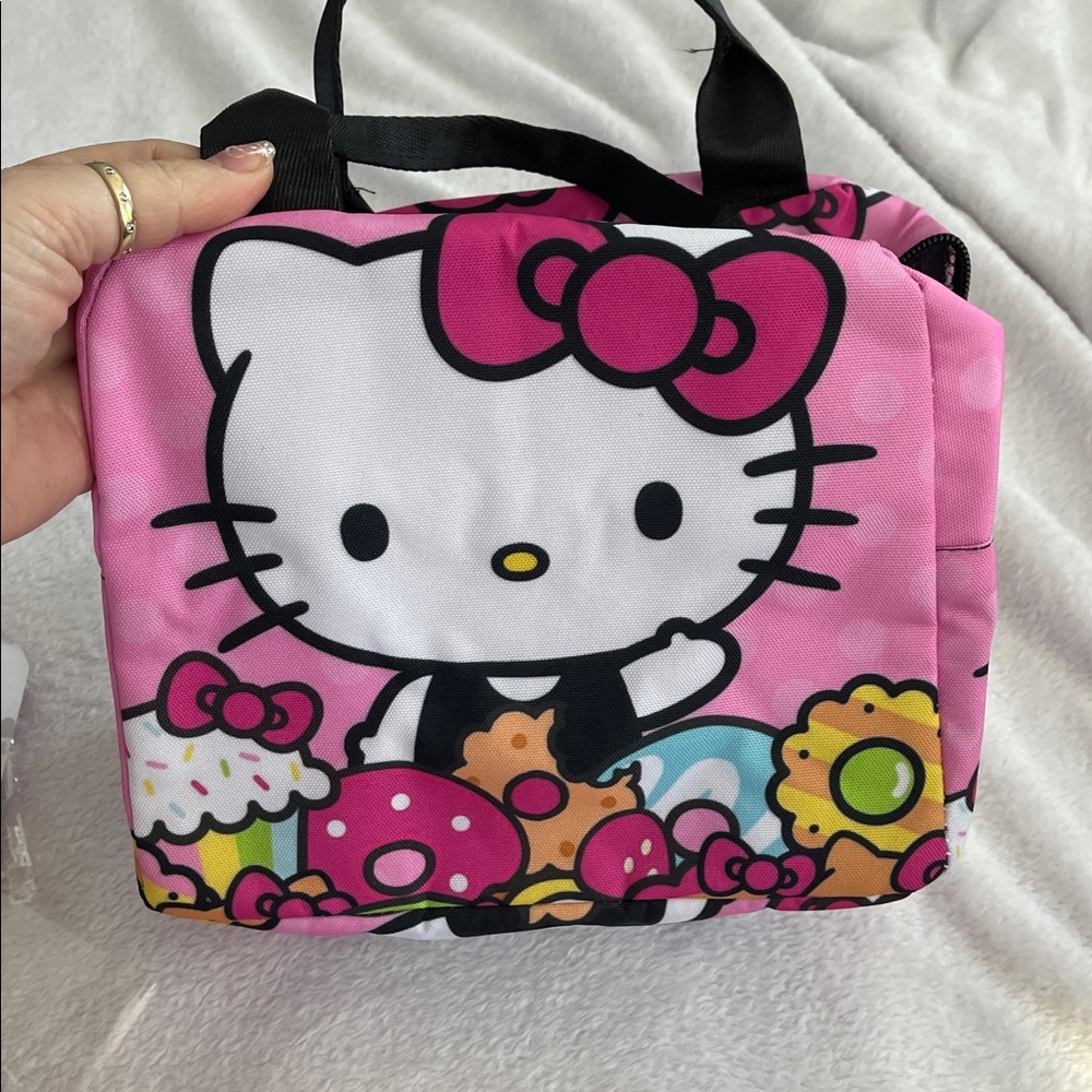 Hello Kitty Pink and White Kids lunch Bag Stationary Set nwt - Picture 11 of 11